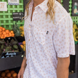 LEOPARD BUTTON UP PINK